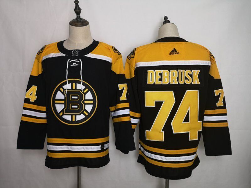 Men's Boston Bruins Jake DeBrusk #74 Black Jersey